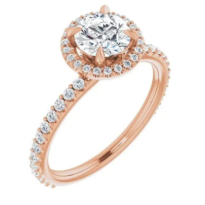 Charles & Colvard Moissanite Halo Ring - Biggar Diamonds