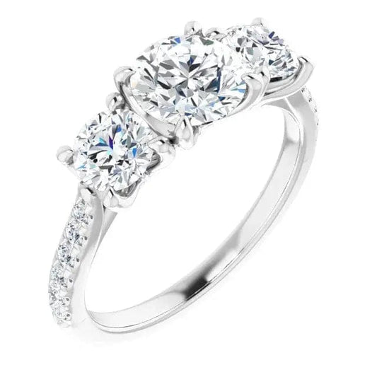 Charles & Colvard Moissanite Trinity Ring - Biggar Diamonds