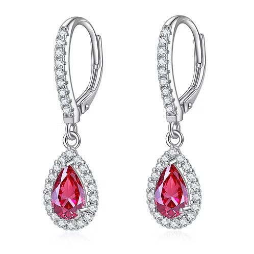 Sterling Silver + Cubic Zirconia Tear Drop Earrings