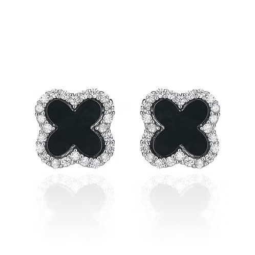 Sterling Silver Clover Studs