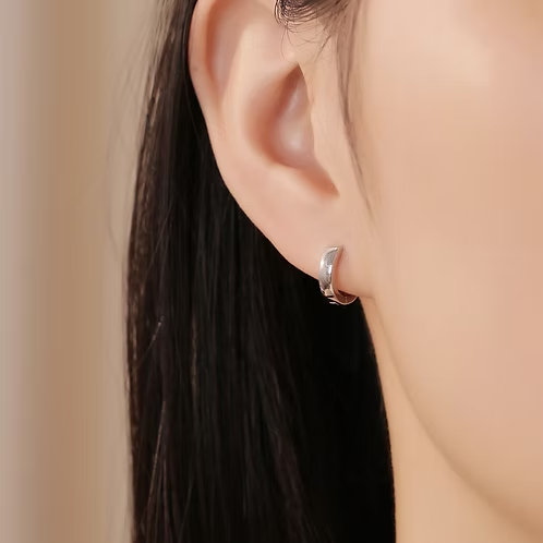 Sterling Silver Polished Mini Huggies