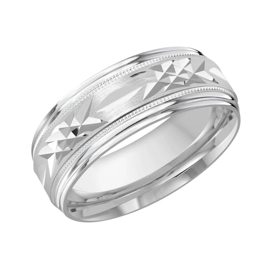 Men's Carved Wedding Band - Biggar Diamonds