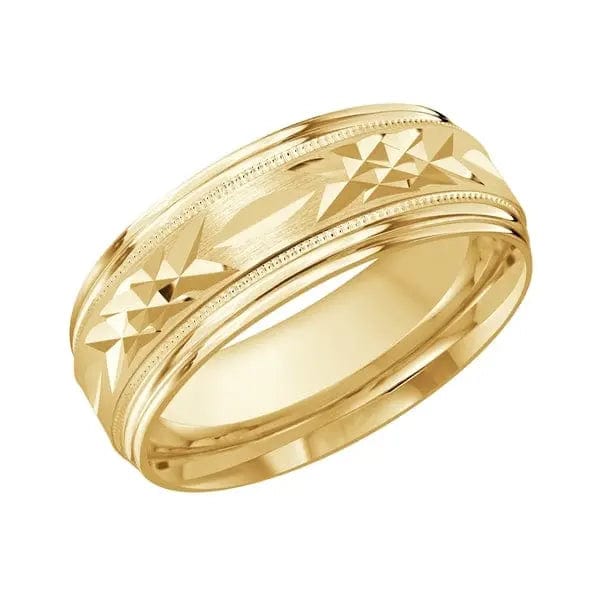 Men's Carved Wedding Band - Biggar Diamonds