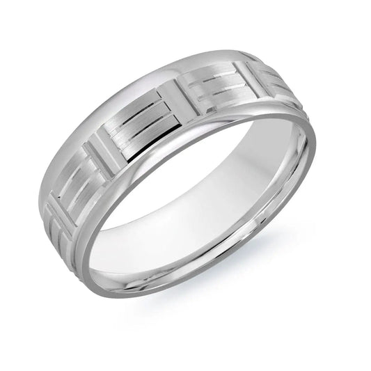 Men's Carved Wedding Band - Biggar Diamonds