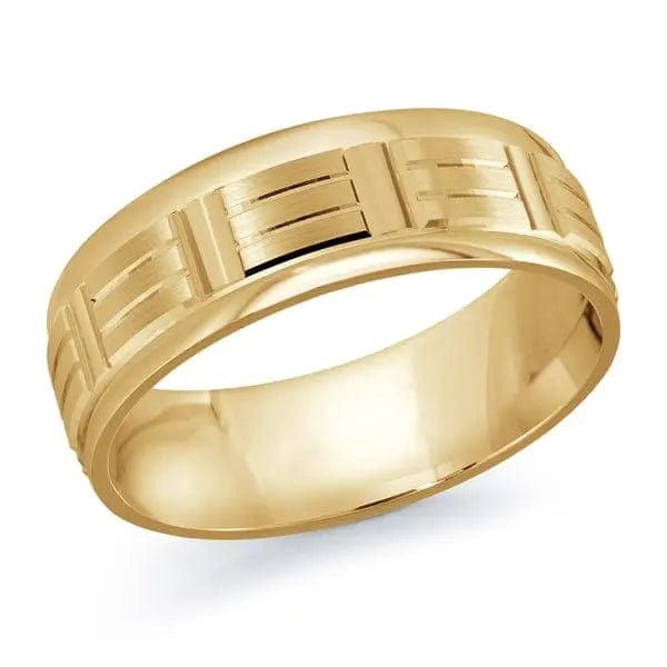 Men's Carved Wedding Band - Biggar Diamonds