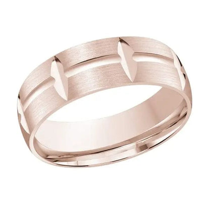 Men's Carved Wedding Band - Biggar Diamonds