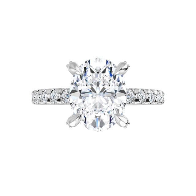 Hidden Halo Engagement Ring