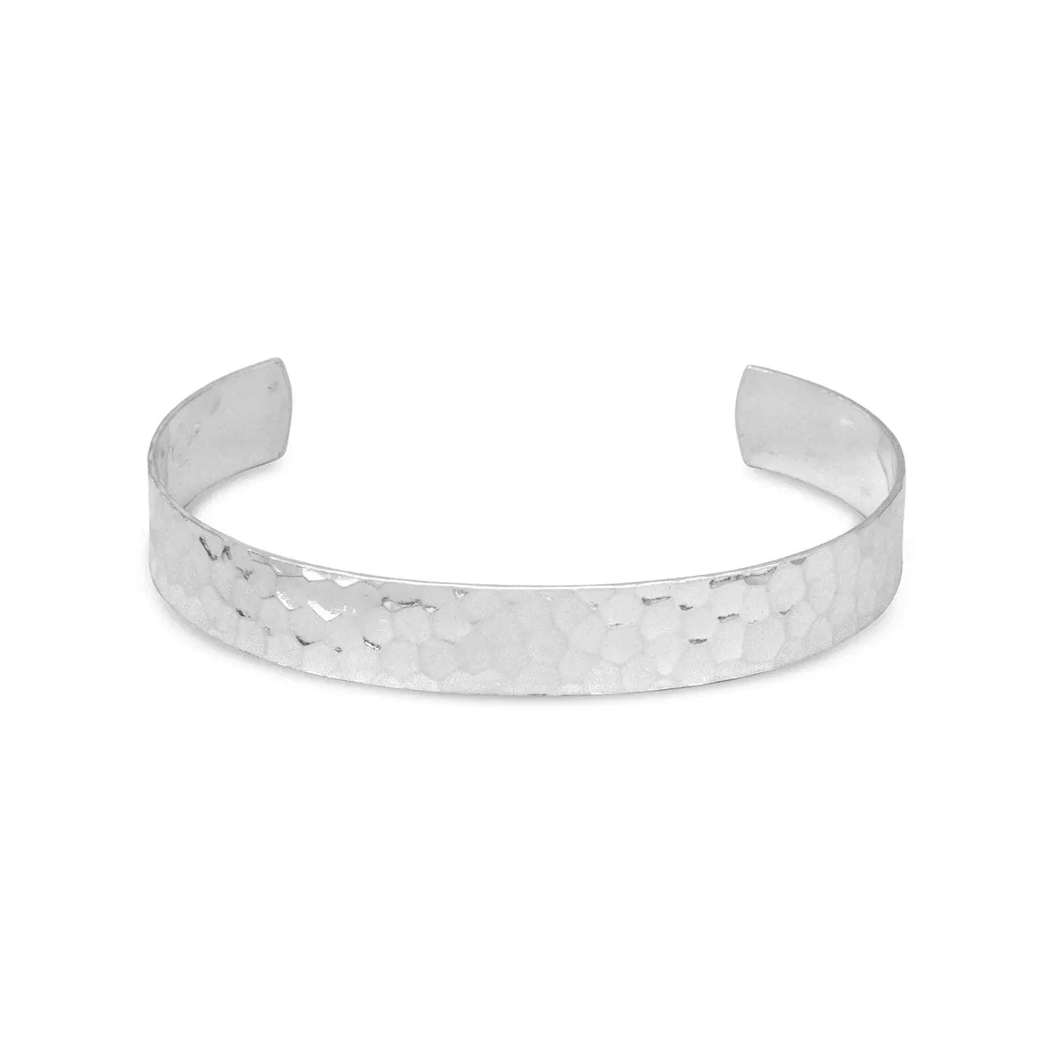 Sterling Silver 9.5mm Hammered Cuff - Biggar Diamonds