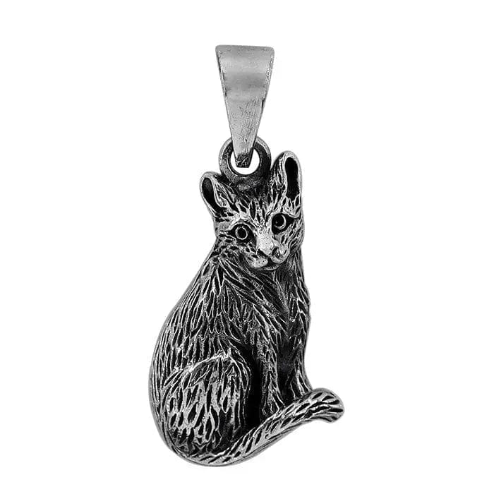 Sterling Silver Cat Pendant - Biggar Diamonds