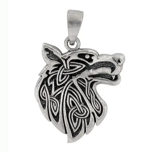 Sterling Silver Celtic Wolf Pendant - Biggar Diamonds