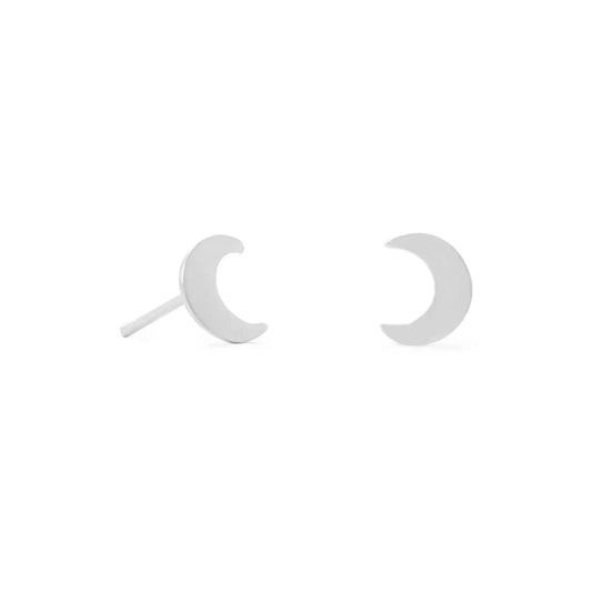 Sterling Silver Crescent Moon Earrings - Biggar Diamonds