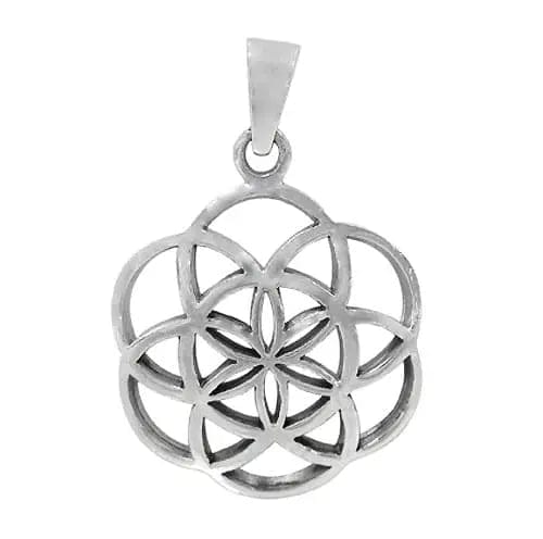 Sterling Silver Flower of Life Pendant - Biggar Diamonds