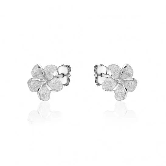 Sterling Silver Frangipani Studs - Biggar Diamonds