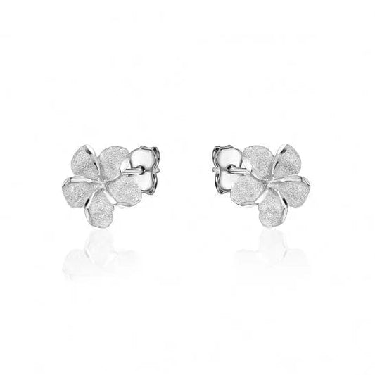 Sterling Silver Frangipani Studs - Biggar Diamonds