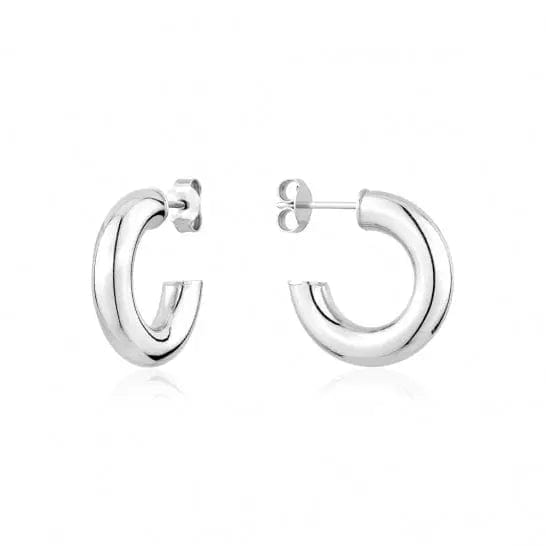 Sterling Silver Hooped Stud Earrings - Biggar Diamonds