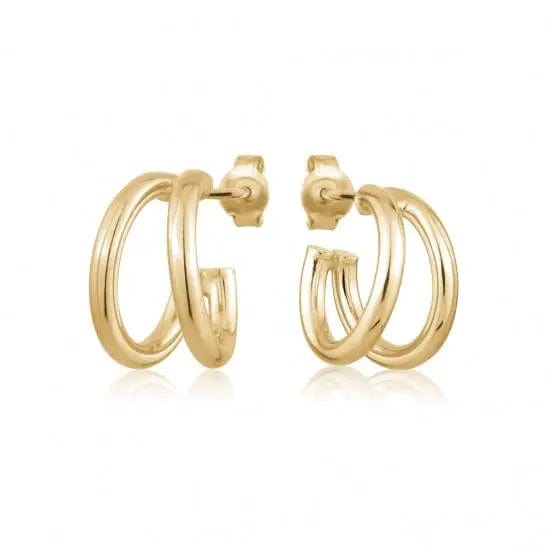 Sterling Silver Hooped Stud Earrings - Biggar Diamonds