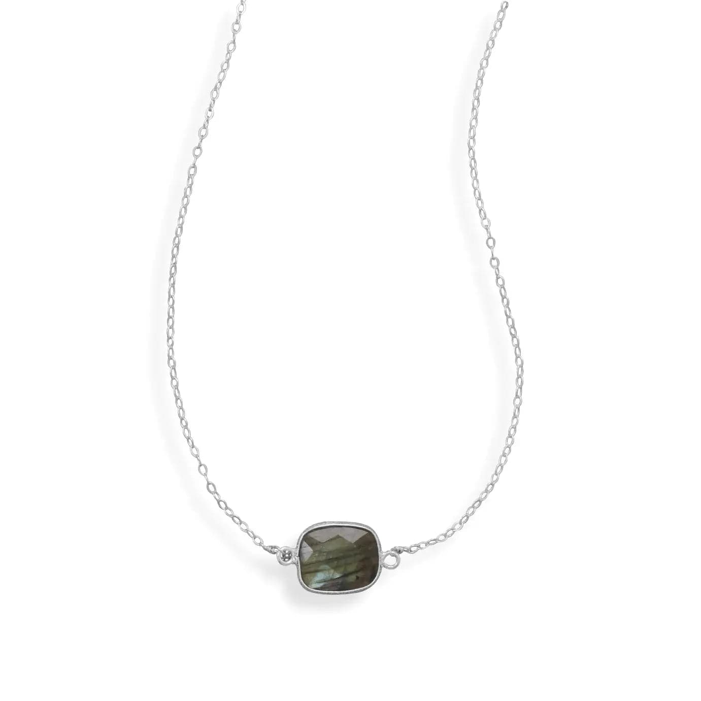 Sterling Silver Labradorite Necklace - Biggar Diamonds