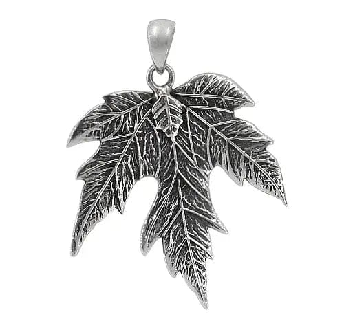 Sterling Silver Leaf Pendant - Biggar Diamonds