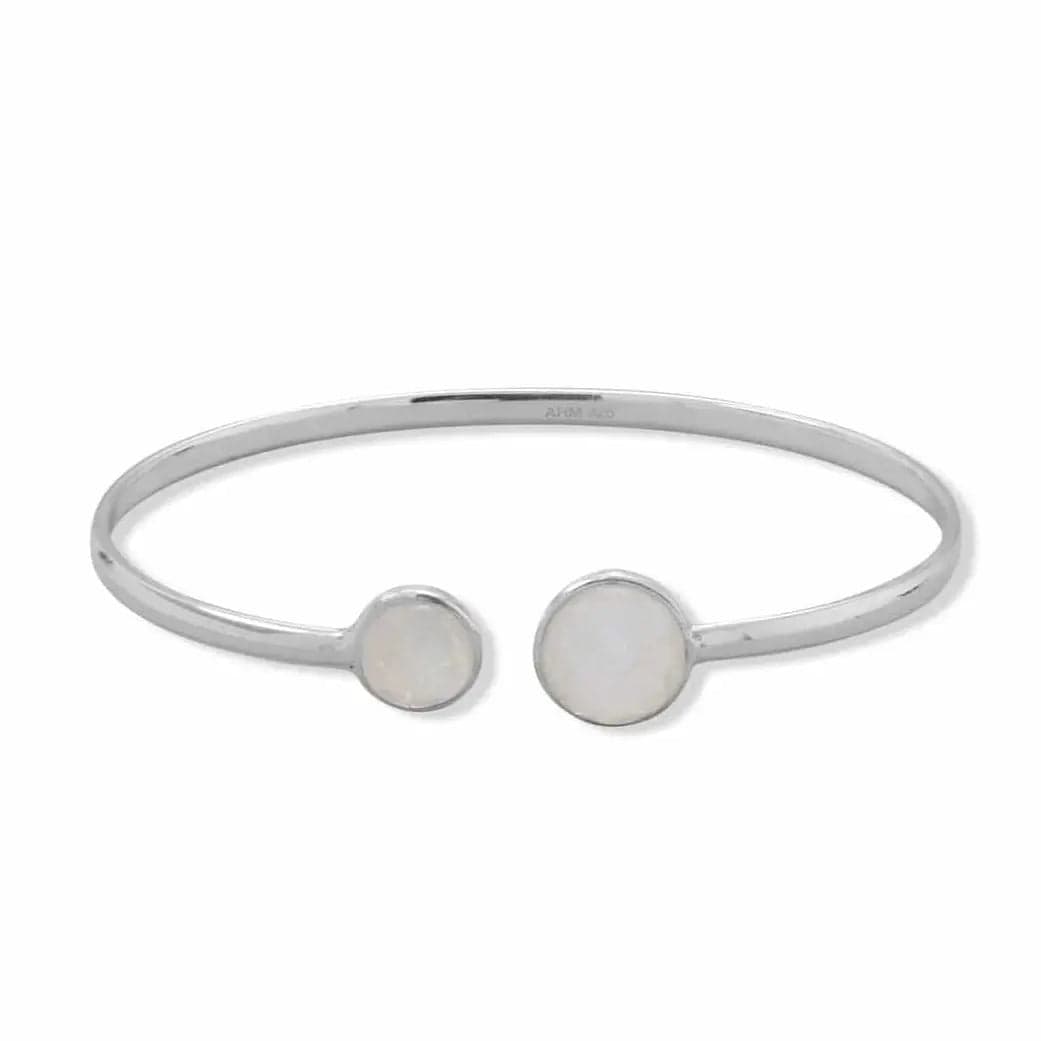 Sterling Silver Moonstone Cuff Bracelet - Biggar Diamonds