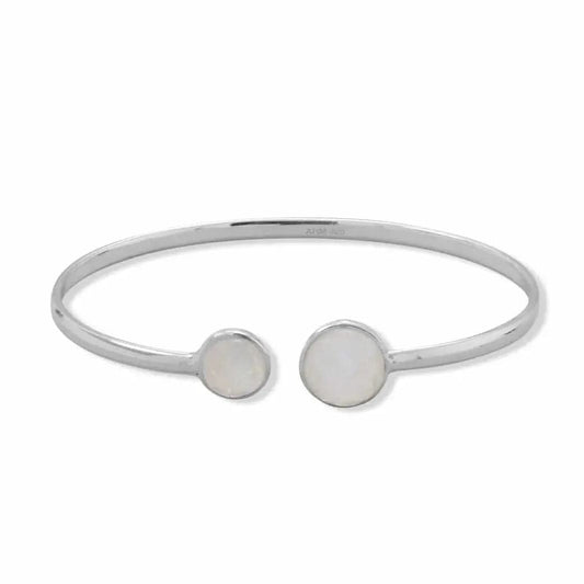 Sterling Silver Moonstone Cuff Bracelet - Biggar Diamonds