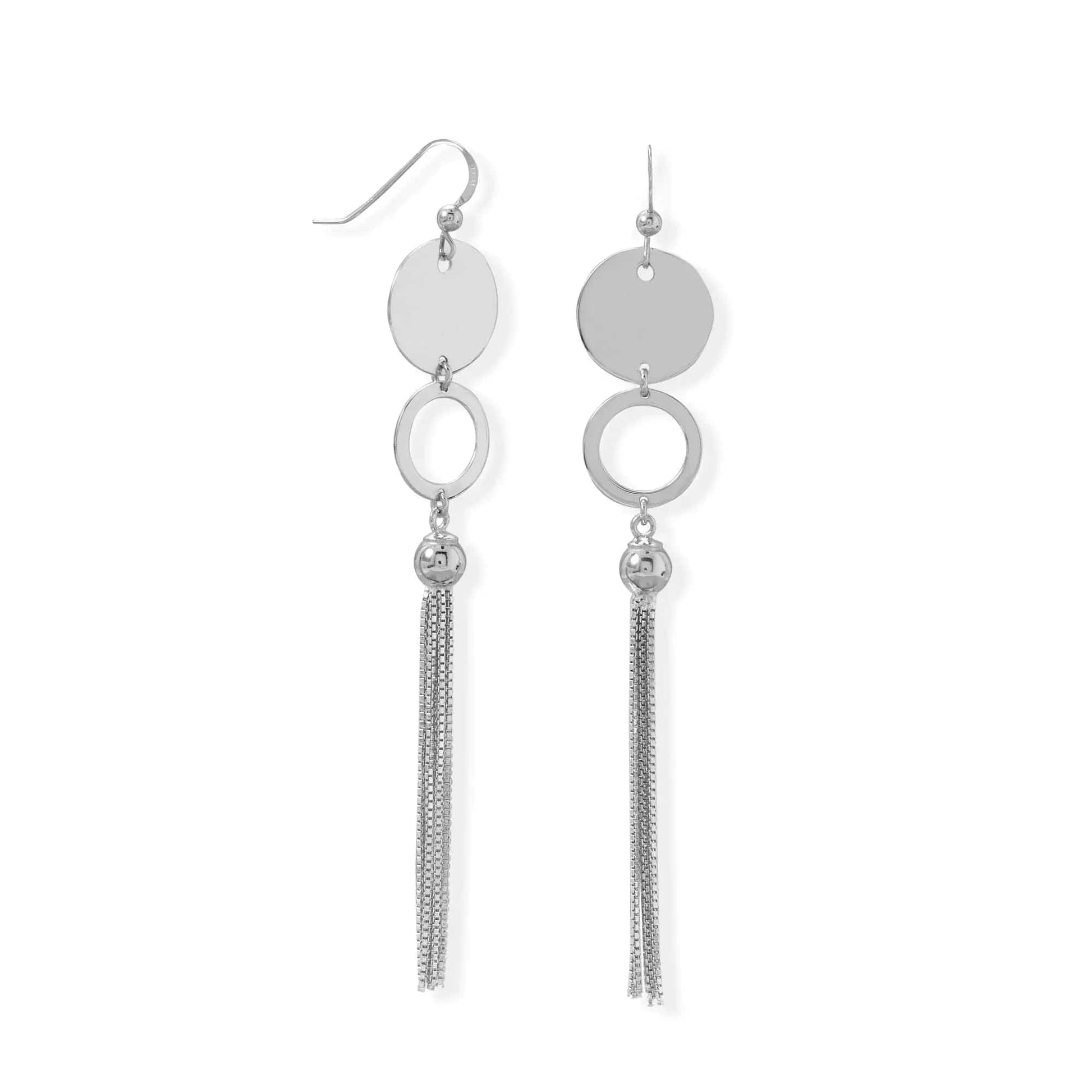 Sterling Silver Tassel Dangle Earrings - Biggar Diamonds